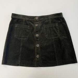 For The Republic Womens Dark Green Corduroy Skirt, For The Republic‎ Button 294